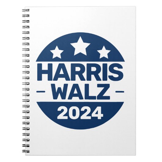 Harris Walz 2024 Verkiezingen Kamala Harris Tim Wa Notitieboek (Voorkant)