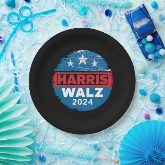 Harris Walz 2024 Verkiezingen Kamala Harris Tim Wa Papieren Bordje (Feest)