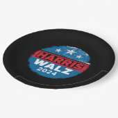 Harris Walz 2024 Verkiezingen Kamala Harris Tim Wa Papieren Bordje (Gekanteld)