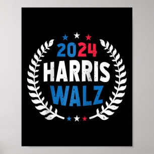 Harris Walz 2024 Verkiezingen Kamala Harris Tim Wa Poster