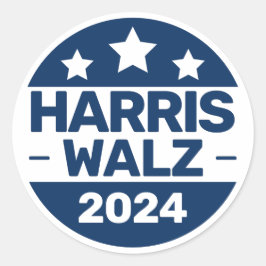 Harris Walz 2024 Verkiezingen Kamala Harris Tim Wa Ronde Sticker
