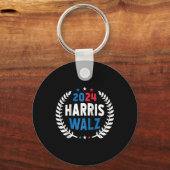 Harris Walz 2024 Verkiezingen Kamala Harris Tim Wa Sleutelhanger (Voorkant)