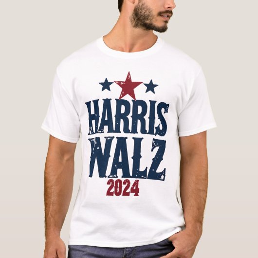 Harris Walz 2024 Verkiezingen Kamala Harris Tim Wa T-shirt (Voorkant)