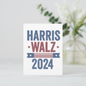 Harris Walz 2024 Verkiezingen Kamala Tim Waltz Ame Briefkaart (Staand voorkant)