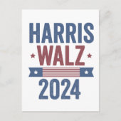 Harris Walz 2024 Verkiezingen Kamala Tim Waltz Ame Briefkaart (Voorkant)