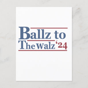 Harris Walz 2024 Verkiezingen Kamala Tim Waltz Ame Briefkaart