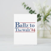 Harris Walz 2024 Verkiezingen Kamala Tim Waltz Ame Briefkaart (Staand voorkant)