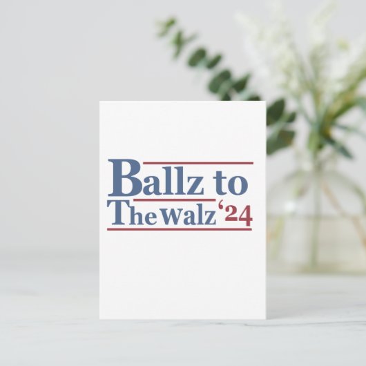 Harris Walz 2024 Verkiezingen Kamala Tim Waltz Ame Briefkaart (Staand voorkant)