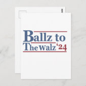 Harris Walz 2024 Verkiezingen Kamala Tim Waltz Ame Briefkaart (Voorkant / Achterkant)