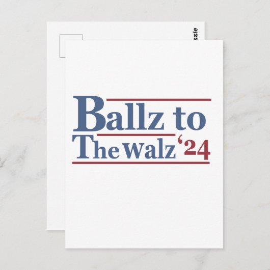 Harris Walz 2024 Verkiezingen Kamala Tim Waltz Ame Briefkaart (Voorkant / Achterkant)