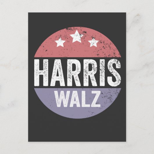 Harris Walz 2024 Verkiezingen Kamala Tim Waltz Ame Briefkaart (Voorkant)