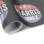 Harris Walz 2024 Verkiezingen Kamala Tim Waltz Ame Cadeaupapier (Rol Hoek)