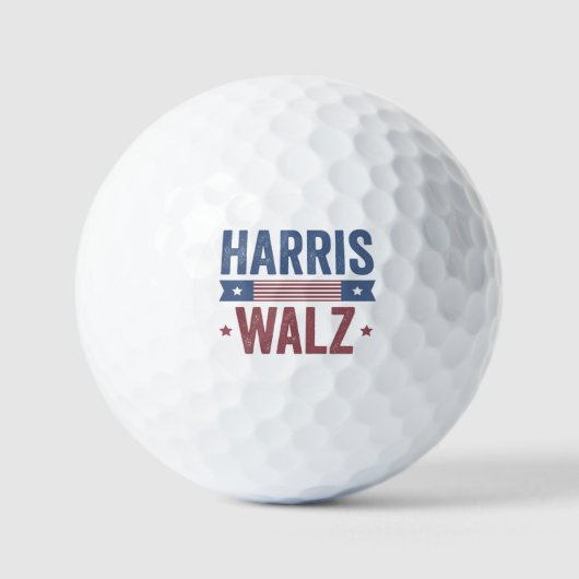 Harris Walz 2024 Verkiezingen Kamala Tim Waltz Ame Golfballen (Voorkant)
