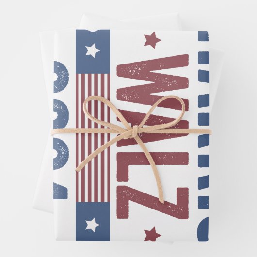 Harris Walz 2024 Verkiezingen Kamala Tim Waltz Ame Inpakpapier Vel (In situ)