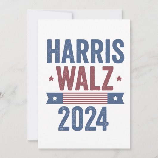 Harris Walz 2024 Verkiezingen Kamala Tim Waltz Ame Kaart (Voorkant)