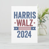 Harris Walz 2024 Verkiezingen Kamala Tim Waltz Ame Kaart (Staand voorkant)