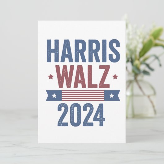 Harris Walz 2024 Verkiezingen Kamala Tim Waltz Ame Kaart (Staand voorkant)