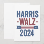 Harris Walz 2024 Verkiezingen Kamala Tim Waltz Ame Kaart (Voorkant / Achterkant)