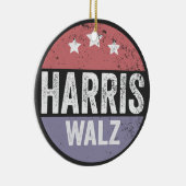Harris Walz 2024 Verkiezingen Kamala Tim Waltz Ame Keramisch Ornament (Rechts)