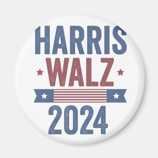 Harris Walz 2024 Verkiezingen Kamala Tim Waltz Ame Magneet (Voorkant)