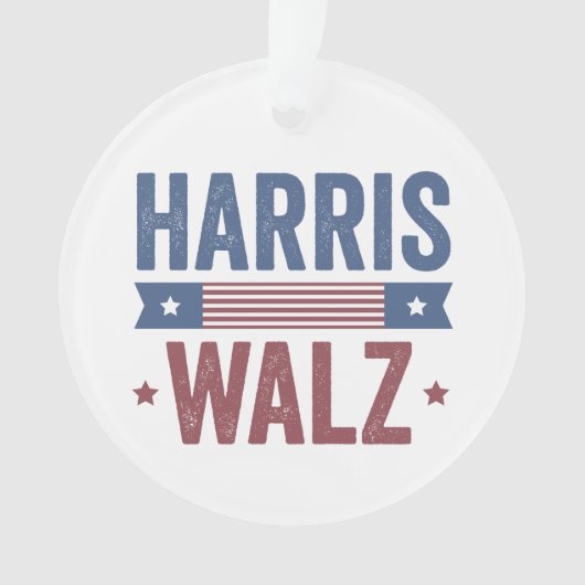 Harris Walz 2024 Verkiezingen Kamala Tim Waltz Ame Ornament (voorkant)