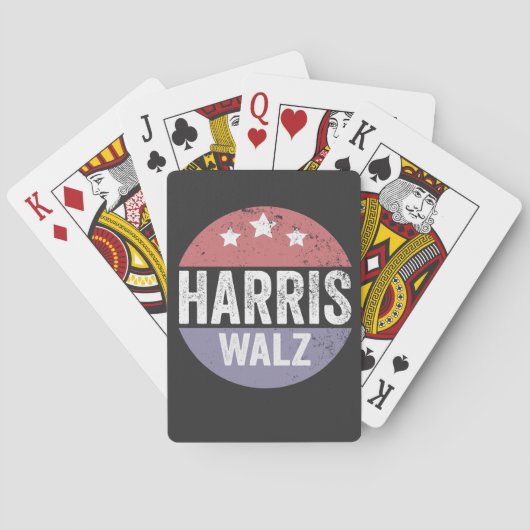 Harris Walz 2024 Verkiezingen Kamala Tim Waltz Ame Pokerkaarten (Achterkant)