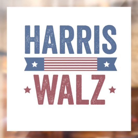 Harris Walz 2024 Verkiezingen Kamala Tim Waltz Ame Raamsticker (Vel 2)