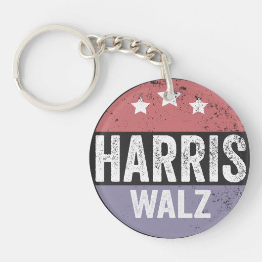 Harris Walz 2024 Verkiezingen Kamala Tim Waltz Ame Sleutelhanger (Voorkant)