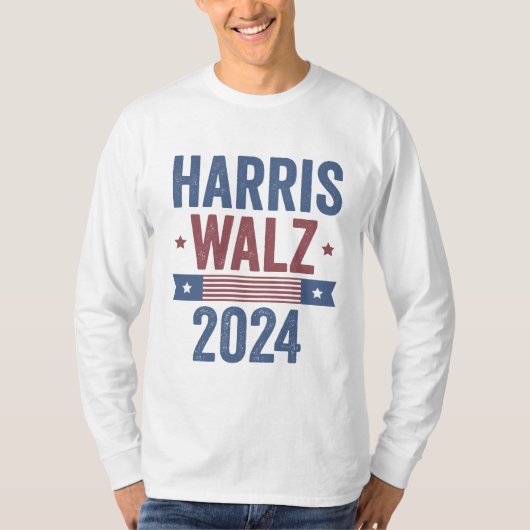 Harris Walz 2024 Verkiezingen Kamala Tim Waltz Ame T-shirt (Voorkant)