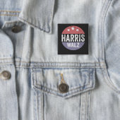 Harris Walz 2024 Verkiezingen Kamala Tim Waltz Ame Vierkante Button 5,1 Cm (In situ)