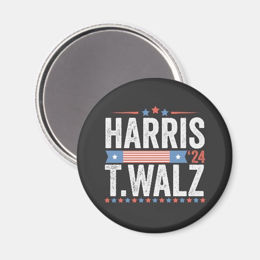 Harris Walz 2024 Verkiezingen Kamala Tim Waltz Magneet (Voorkant / Achterkant)