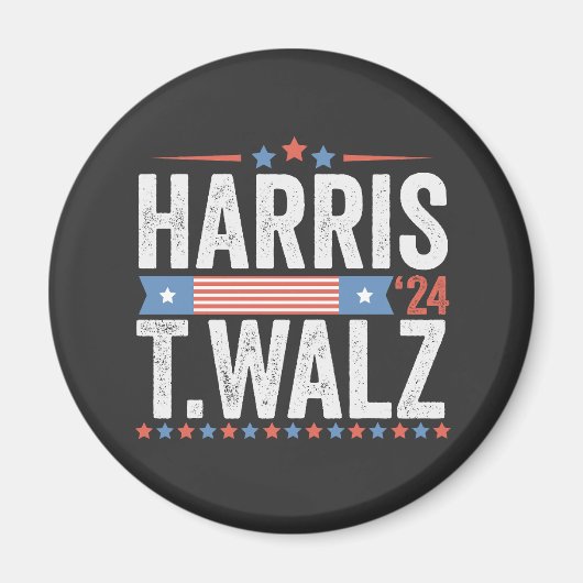 Harris Walz 2024 Verkiezingen Kamala Tim Waltz Magneet (Voorkant)