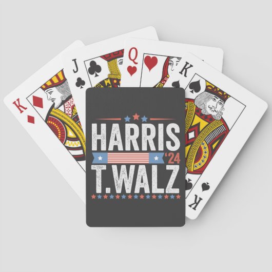 Harris Walz 2024 Verkiezingen Kamala Tim Waltz Pokerkaarten (Achterkant)