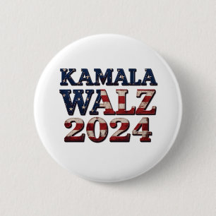 Harris Walz 2024 Verkiezingen Kamala Tim Waltz Ronde Button 5,7 Cm