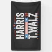 Harris Walz 2024 Verkiezingen Kamala Tim Waltz Spandoek (Verticaal)