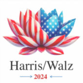 Harris Walz 2024 --- Verwijderbaar Vinyl Sticker (Voorkant)