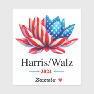 Harris Walz 2024 --- Verwijderbaar Vinyl Sticker