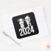 Harris Walz 2024 Vierkante Sticker (Envelop)