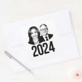 Harris Walz 2024 Vierkante Sticker (Envelop)