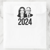 Harris Walz 2024 Vierkante Sticker (Tas)