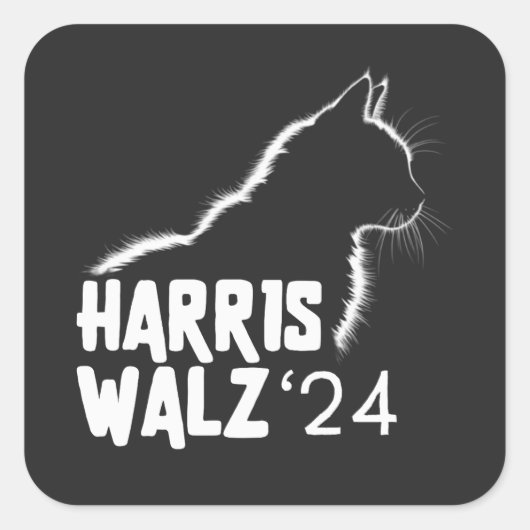 Harris Walz 2024 Vierkante Sticker (Voorkant)