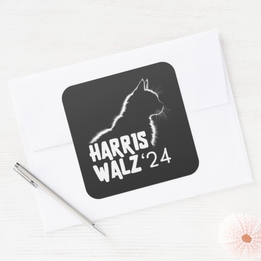 Harris Walz 2024 Vierkante Sticker (Envelop)