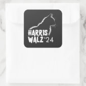 Harris Walz 2024 Vierkante Sticker (Tas)
