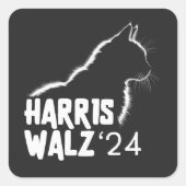 Harris Walz 2024 Vierkante Sticker (Voorkant)