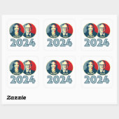Harris Walz 2024 Vierkante Sticker (Vel)