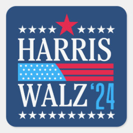 Harris Walz 2024 Vierkante Sticker