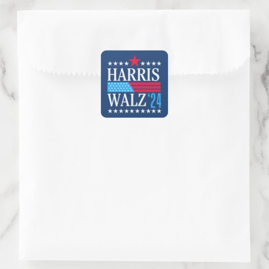 Harris Walz 2024 Vierkante Sticker (Tas)
