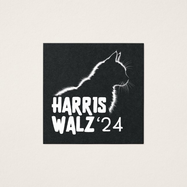 Harris Walz 2024 Vierkante Visitekaartjes (Voorkant)