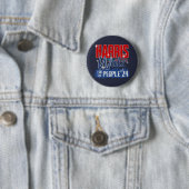 Harris Walz 2024 voor de People Election Democraat Ronde Button 5,7 Cm (In situ)