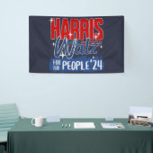Harris Walz 2024 voor de People Election Democraat Spandoek (Beurs)
